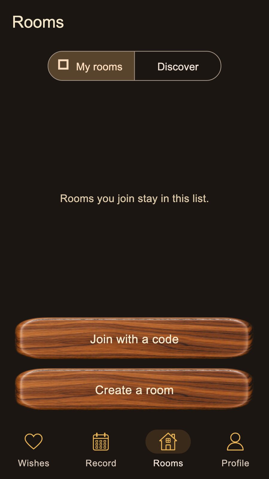 Räume, denen man mit einem Code beitritt